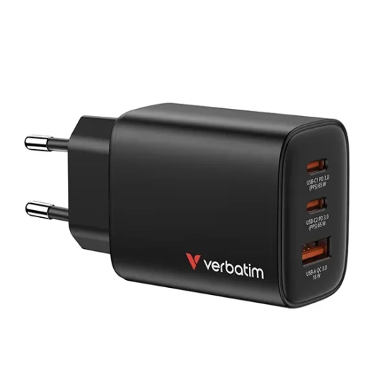 Ładowarka Verbatim Essentials 32352 GaN 65W czarna