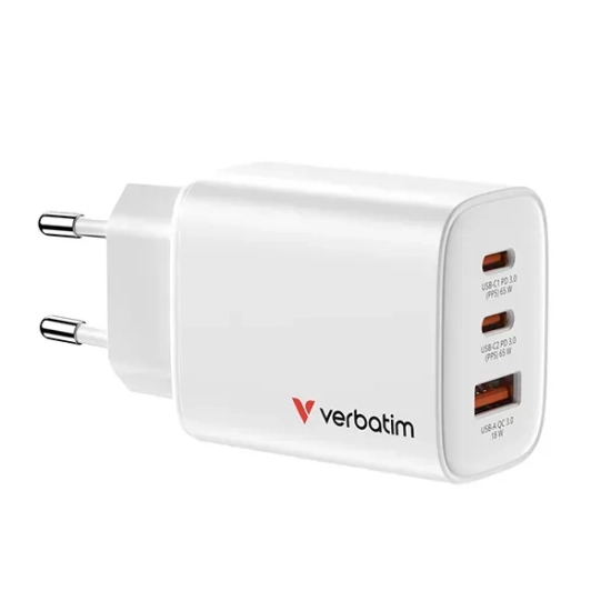 Ładowarka Verbatim Essentials 32353 GaN 65W biała