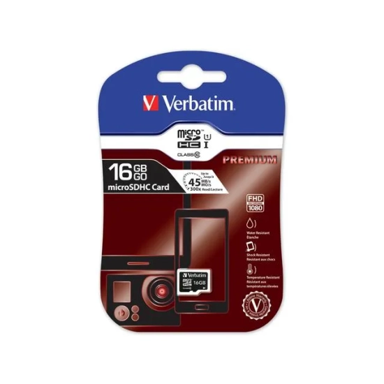 Karta pamięci Verbatim karta SD Premium, 16 GB, UHS-I U1 (klasa 10) 44010