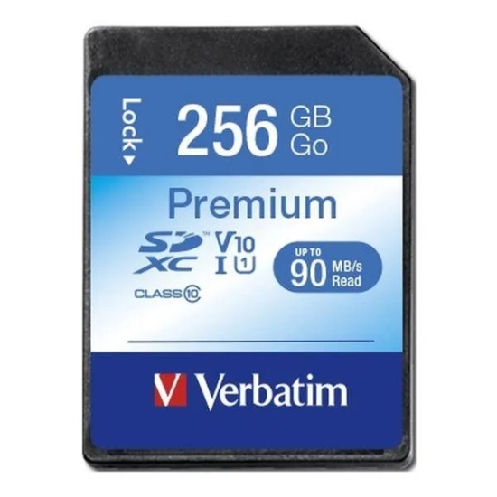 Karta pamięci Verbatim karta SD Premium U1, 256 GB, UHS-I U1 (klasa 10)