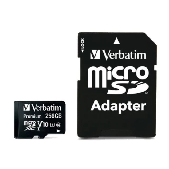Karta pamięci Verbatim microSDHC/, 256 GB, z adapterm 44087