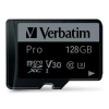 Karta pamięci Verbatim Pro, 128 GB, UHS 3 (U3), z adapterm 47044