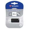 Verbatim Pendrive PinStripe 8 GB USB 2.0 czarny 49062