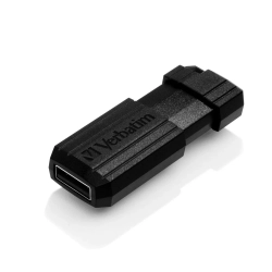 Pendrive Verbatim PinStripe 128 GB MPN 49071 w kolorze czarny, ze złączem USB-A.