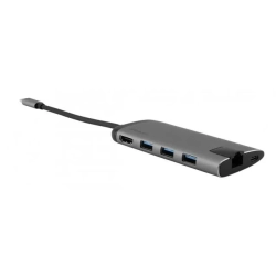 Hub USB Verbatim z 6 portami, szary, długość przewodu 15 cm 49142