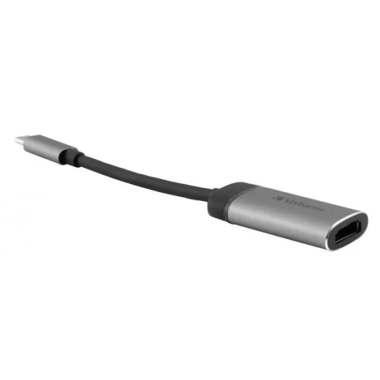 Hub USB Verbatim z 1 portami, szary, długość przewodu 10 cm, 1x HDMI 49143