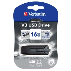 Pendrive Verbatim V3 16 GB w kolorze czarny, ze złączem USB-A.