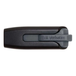 Pendrive Verbatim Store ’n’ Go V3 128 GB, model 49189, szara obudowa z wysuwanym złączem USB-A.