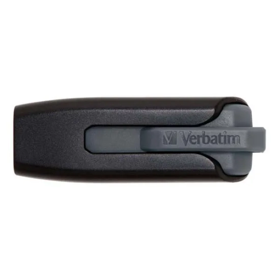 Pendrive Verbatim Store ’n’ Go V3 128 GB, model 49189, szara obudowa z wysuwanym złączem USB-A.