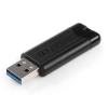 Pendrive Verbatim PinStripe 64 GB, MPN 49318, złącze USB-A, kolor czarny.