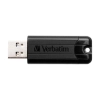 Pendrive Verbatim PinStripe 256 GB w kolorze czarny, ze złączem USB-A.