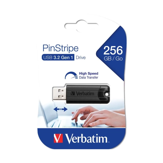 Verbatim Pendrive PinStripe 256 GB USB-A 49320