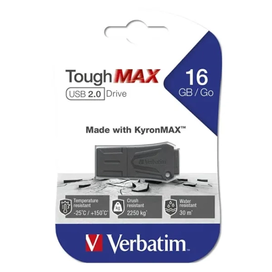 Verbatim Pendrive ToughMAX 16 GB USB 2.0 czarny 49330