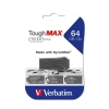 Pendrive Verbatim USB 2.0, 64 GB, ToughMAX, czarny, USB A 49332