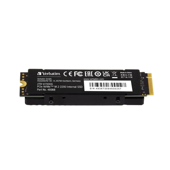 Dysk SSD Verbatim Vi7000G M.2, 2000 GB, czarny, NVMe, 2 TB 49368