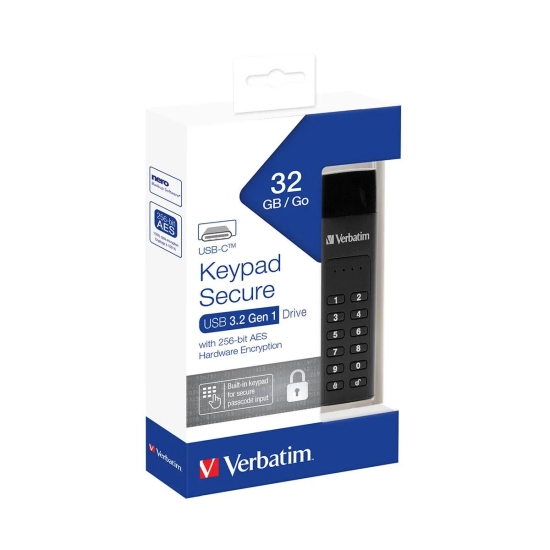 Verbatim Pendrive Keypad Secure 32 GB USB-C 49430