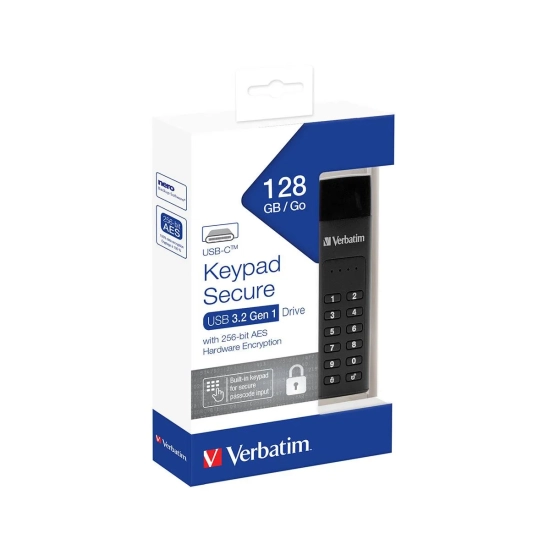 Verbatim Pendrive Keypad Secure 128 GB USB-C 3.2 Gen 1 49432