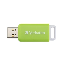 Pendrive Verbatim DataBar 32 GB w kolorze zielony, ze złączem USB-A.