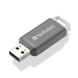 Pendrive Verbatim USB 2.0, 128 GB, DataBar, szary, do archiwizacji danych