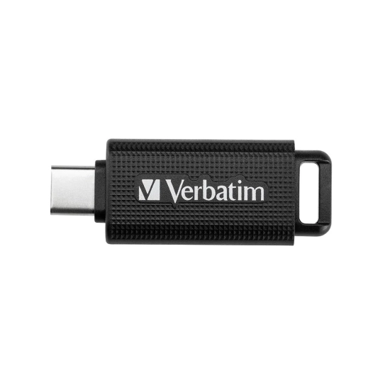 Pendrive Verbatim Store 'n' Go USB-C 32 GB w kolorze czarny, ze złączem USB-C.