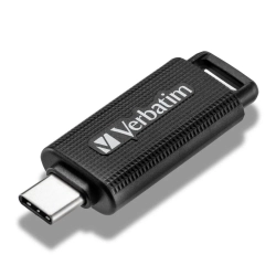 Pendrive Verbatim Store 'n' Go USB-C 128 GB w kolorze czarny, ze złączem USB-C.