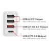 Verbatim 49701 ładowarka sieciowa USB 30 W, 4 porty, biała