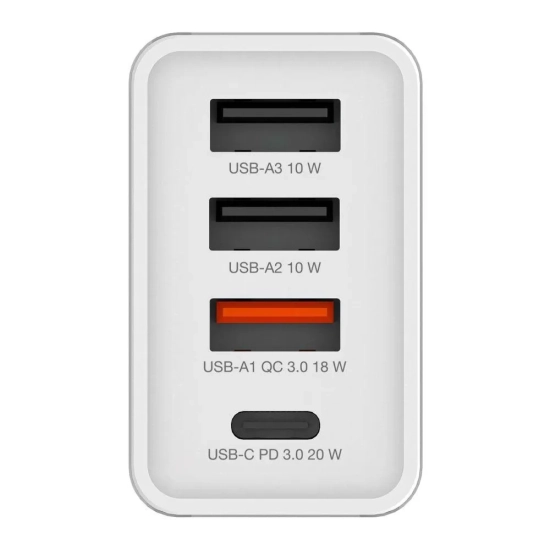 Verbatim 49701 ładowarka sieciowa USB 30 W, 4 porty, biała