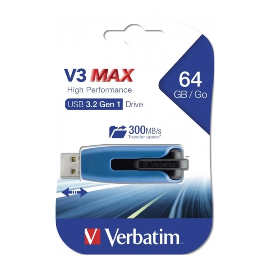 Pendrive Verbatim 64 GB V3 MAX USB 3.2 Gen 1 49807