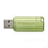 Pendrive Verbatim PinStripe 64 GB MPN 49964 w kolorze eukaliptusowy zielony, ze złączem USB-A.
