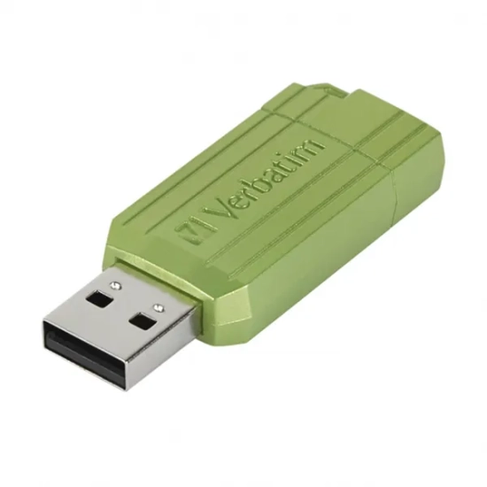 Pendrive Verbatim USB 2.0, 64 GB, Store, N, Go PinStripe, zielony, 49964