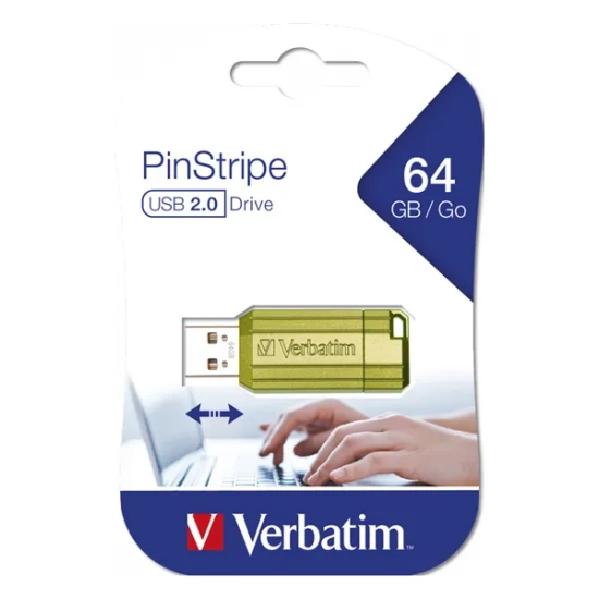 Verbatim Pendrive PinStripe 64 GB USB 2.0 zielony 49964