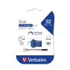 Pendrive Verbatim OTG, USB 3.0, 32 GB, Dual, niebieski, 49966