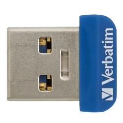 Pendrive Verbatim Store 'n' Stay NANO 32 GB MPN 98710 w kolorze niebieski, ze złączem USB-A.