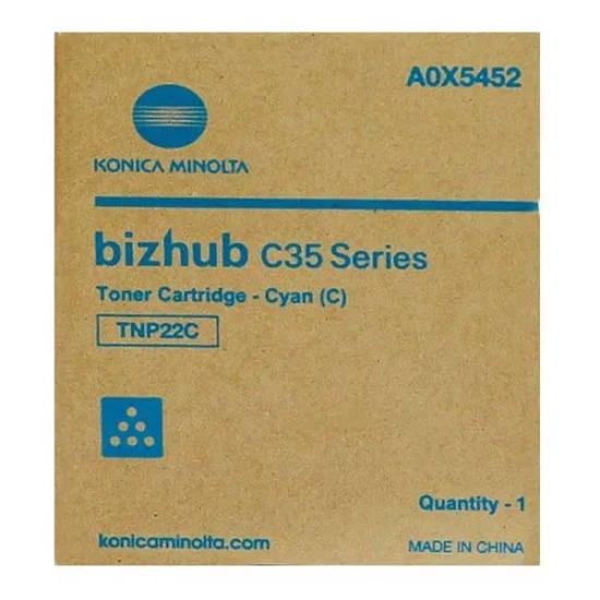 Oryginalny toner Konica Minolta TNP22C A0X5452, cyjan, 6 000 stron