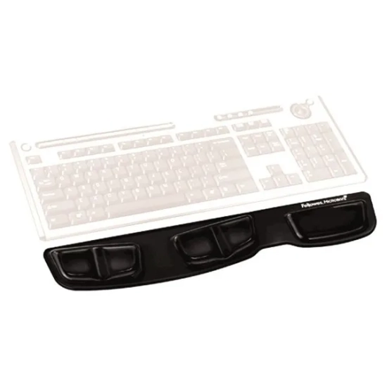 Podkładka pod klawiaturę Fellowes Health-V Crystal czarna 9183201