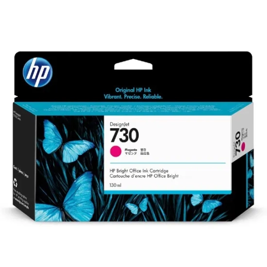 Oryginalny tusz HP 730 P2V63A, magenta, 130 ml