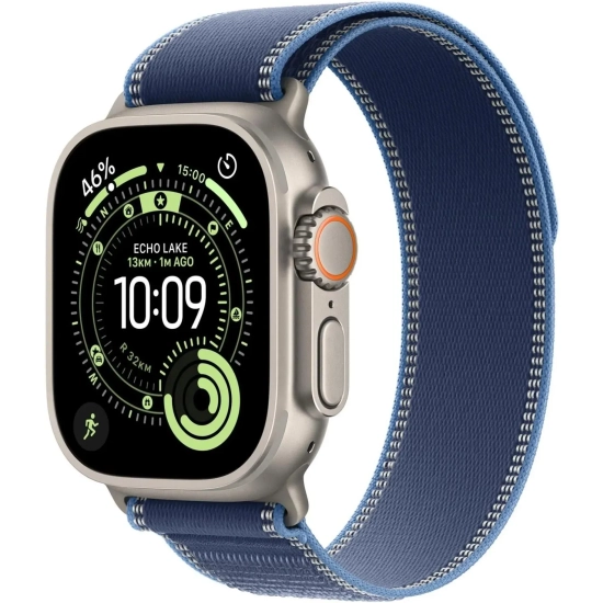 Apple Watch Ultra 3 49 mm GPS + Cellular; koperta 49 mm, materiał: tytan, kolor: naturalny; opaska Trail Loop, kolor: ni