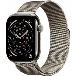 Apple Watch Series 11 46 mm GPS + Cellular; koperta 46 mm, materiał: tytan, kolor: naturalny; bransoleta mediolańska, ko