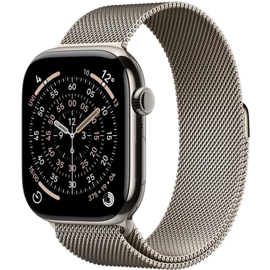 Apple Watch Series 11 46 mm GPS + Cellular; koperta 46 mm, materiał: tytan, kolor: łupek; pasek sportowy, kolor: czarny,