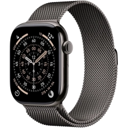 Apple Watch Series 11 46 mm GPS + Cellular; koperta 46 mm, materiał: tytan, kolor: łupek; bransoleta mediolańska, kolor: Apple Watch Series 11 46 mm GPS + Cellular; koperta 46 mm, materiał: tytan, kolor: łupek; bransoleta mediolańska, kolor: