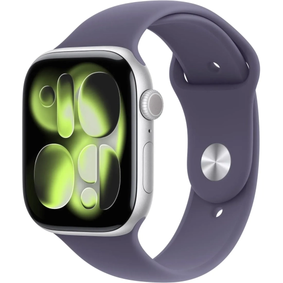 Apple Watch Series 11 46 mm GPS + Cellular; koperta 46 mm, materiał: aluminium, kolor: srebrny; pasek sportowy, kolor: f