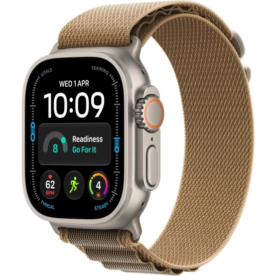 Apple Watch Ultra 4 49 mm GPS + Cellular, tytan w kolorze Natural z paskiem Desert Alpine Loop, kod producenta MJAF4QP/A
