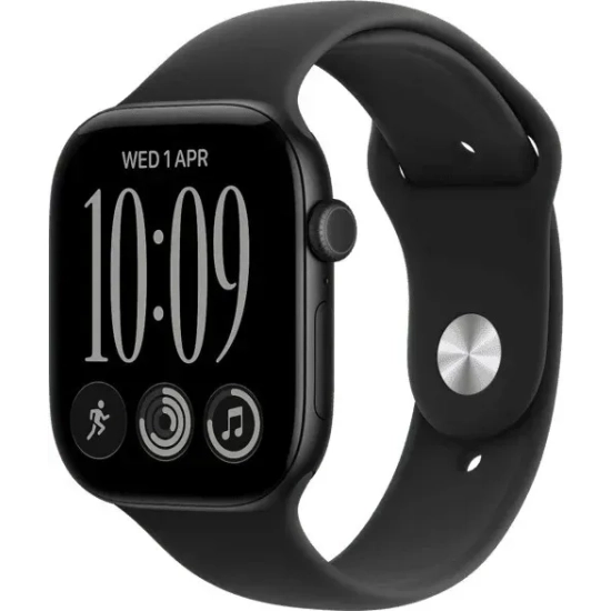 Apple Watch Series 12 46 mm GPS + Cellular; koperta 46 mm, materiał: aluminium, kolor: czarny; pasek sportowy, kolor: cz