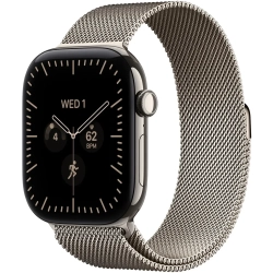 Apple Watch Series 12 42 mm GPS + Cellular; koperta 42 mm, materiał: tytan, kolor: naturalny; bransoleta mediolańska, ko