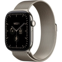 Apple Watch Series 12 46 mm GPS + Cellular; koperta 46 mm, materiał: tytan, kolor: naturalny; bransoleta mediolańska, ko