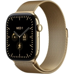 Apple Watch Series 12 46 mm GPS + Cellular; koperta 46 mm, materiał: tytan, kolor: promieniste złoto; bransoleta mediola