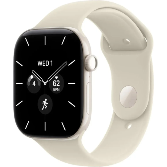 Apple Watch Series 12 46 mm GPS + Cellular, ceramika w kolorze Pearl White z paskiem Sand Sport Band, kod producenta MJH