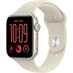 Apple Watch SE 3 44 mm GPS + Cellular; koperta 44 mm, materiał: aluminium, kolor: księżycowa poświata; pasek sportowy, k