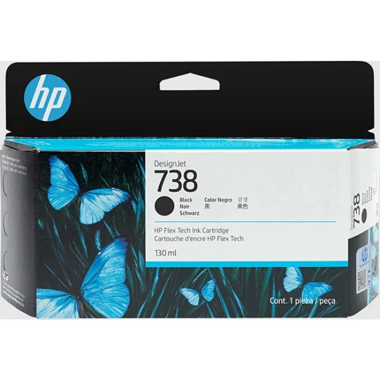 Oryginalny tusz HP 738 498N4A, czarny, 130 ml