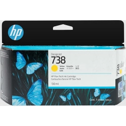 Oryginalny tusz HP 738 żółta 498N7A, 130 ml